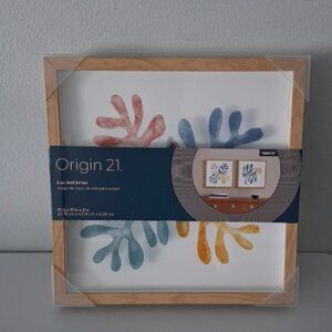 Origin 21 Set Of 2 Framed Abstract Art Wall Pictures 17"x17"x2" NEW!